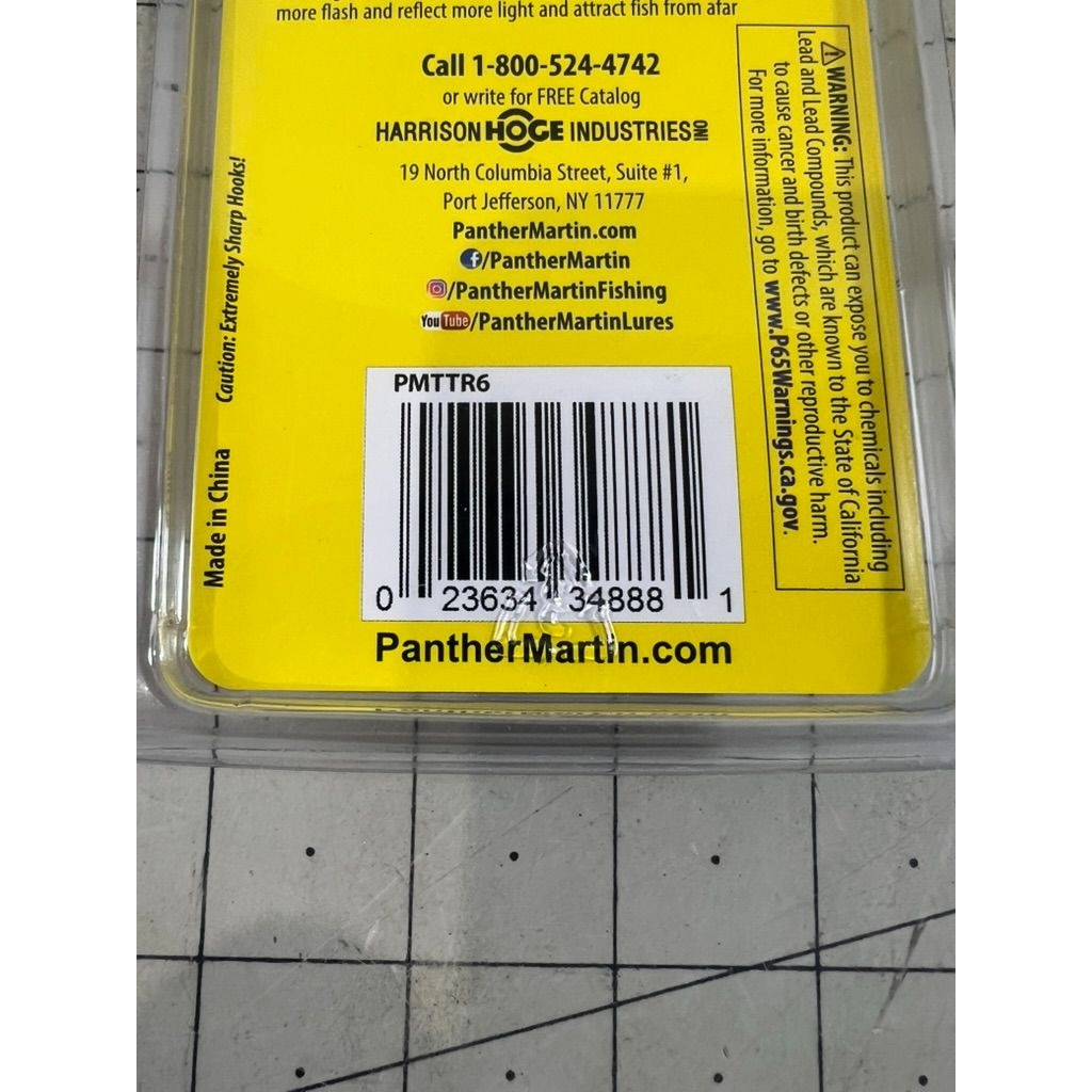 Panther Martin Deadly Hammered Holographic Two-Tone Roe 6-Pack Trout & Bass NEW