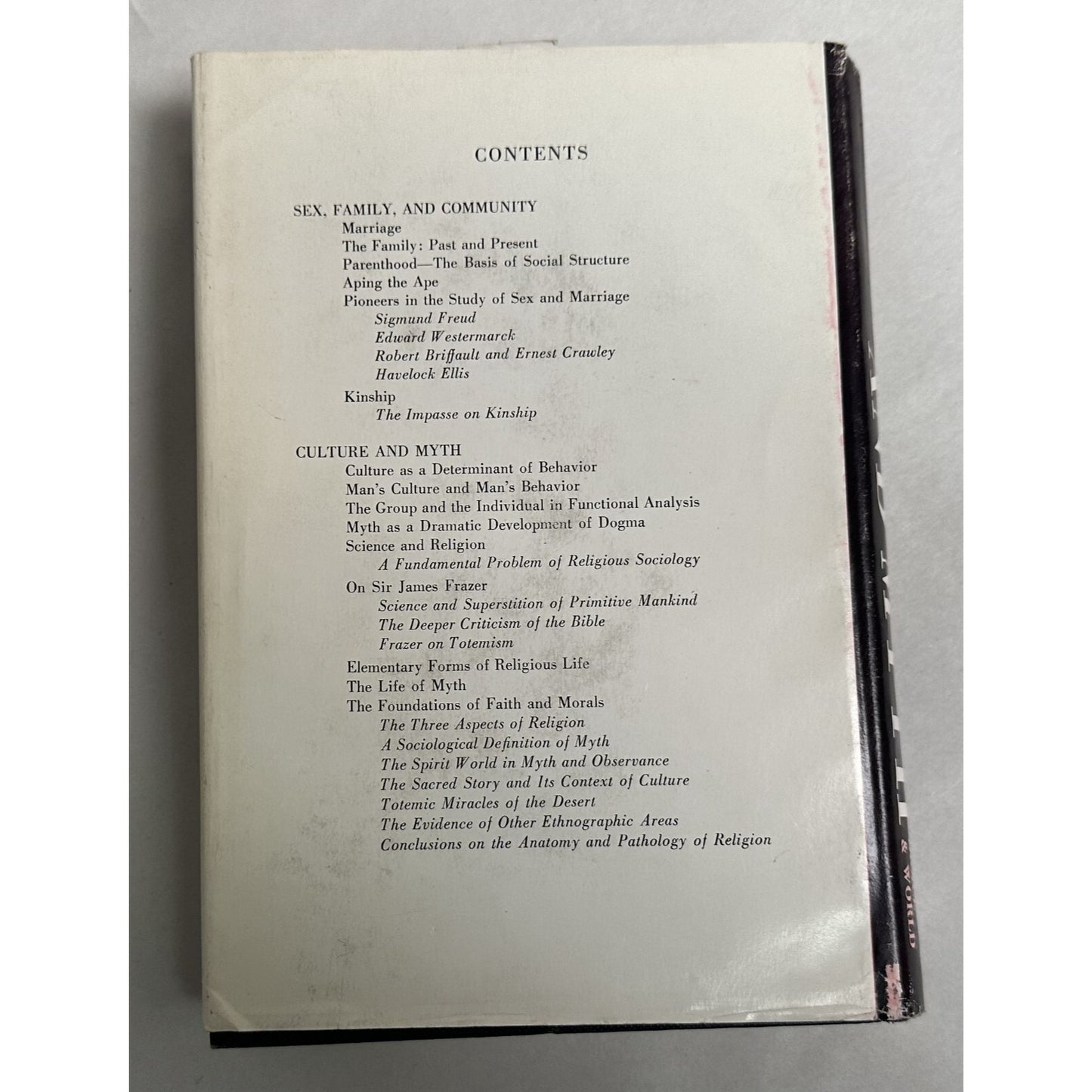 Bronislaw Malinowski "Sex Culture And Myth" Hardcover First Edition