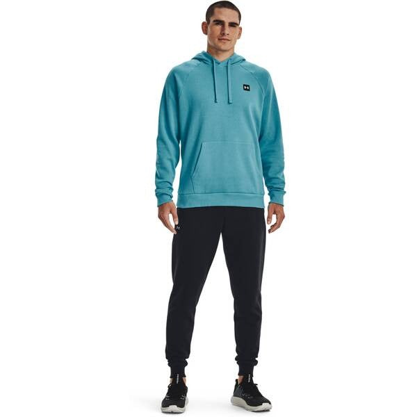 Under Armour Men's Rival Fleece Pullover Hoodie Bright Blue 2XL XXL Loose Fit