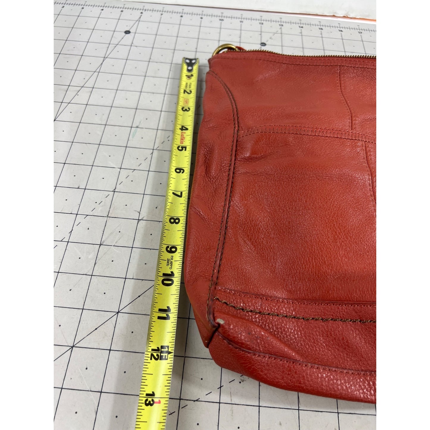 The Sak Leather Crossbody Bag Adjustable Strap & Front Zipper Pocket Lined