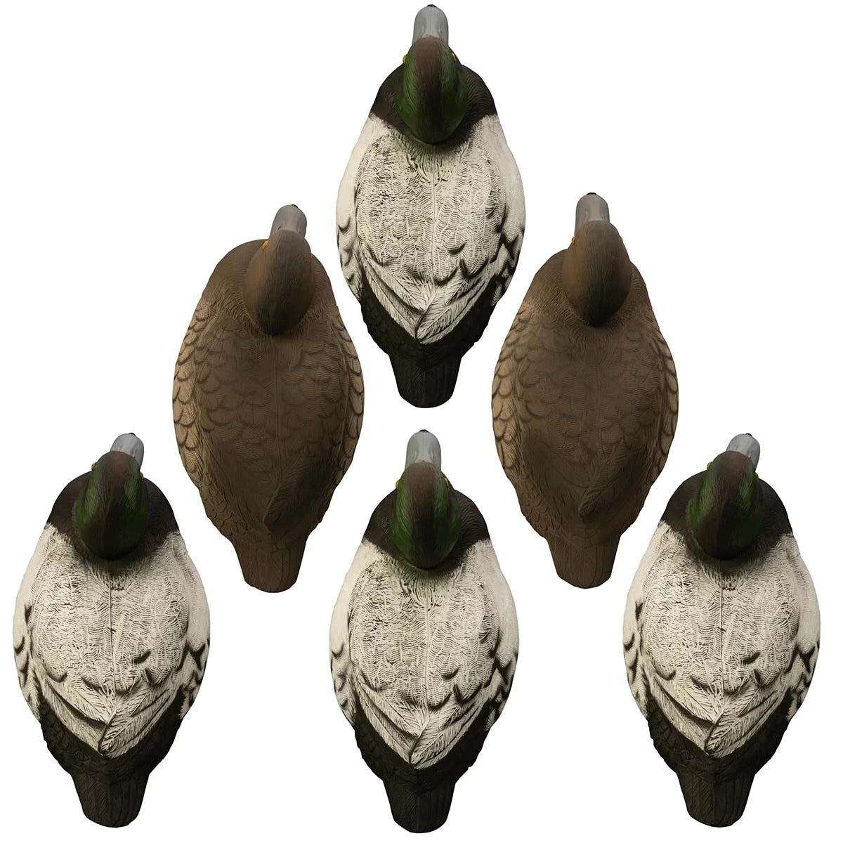 Higdon Battleship Bluebill Foam-Filled Duck Decoys 6-Pack Weighted Keel #16234