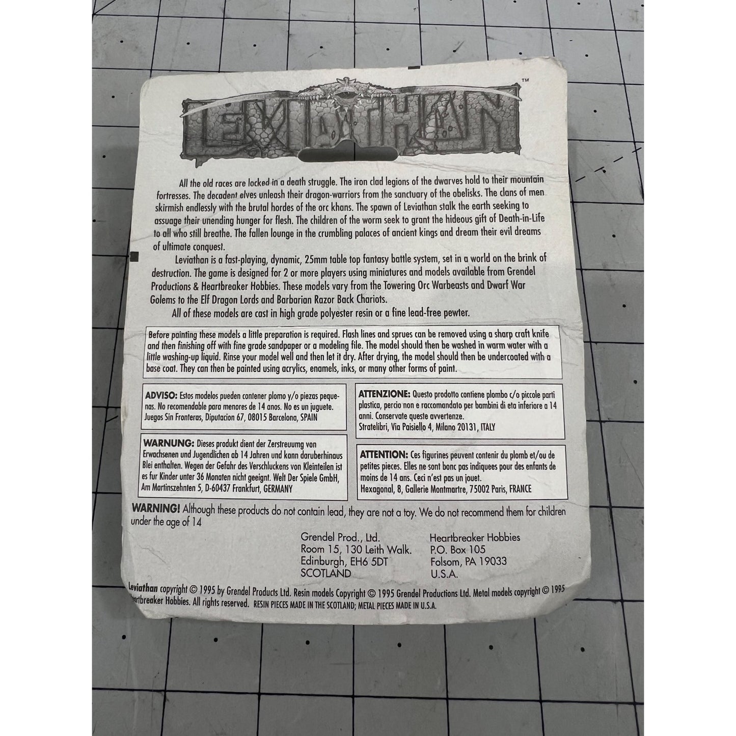 Leviathan Dwarf Army Unit #5903 Metal Miniatures 1995 Grendel Productions NOS New