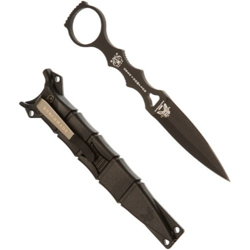 Benchmade SOCP Dagger Fixed Blade Knife, 3.22 in, 440C Black Class 176BK