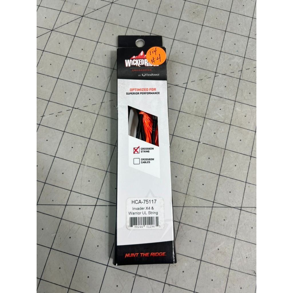 Wicked Ridge String for Invader X4, Warrior Ultra Lite, Black/Red, HCA-75117