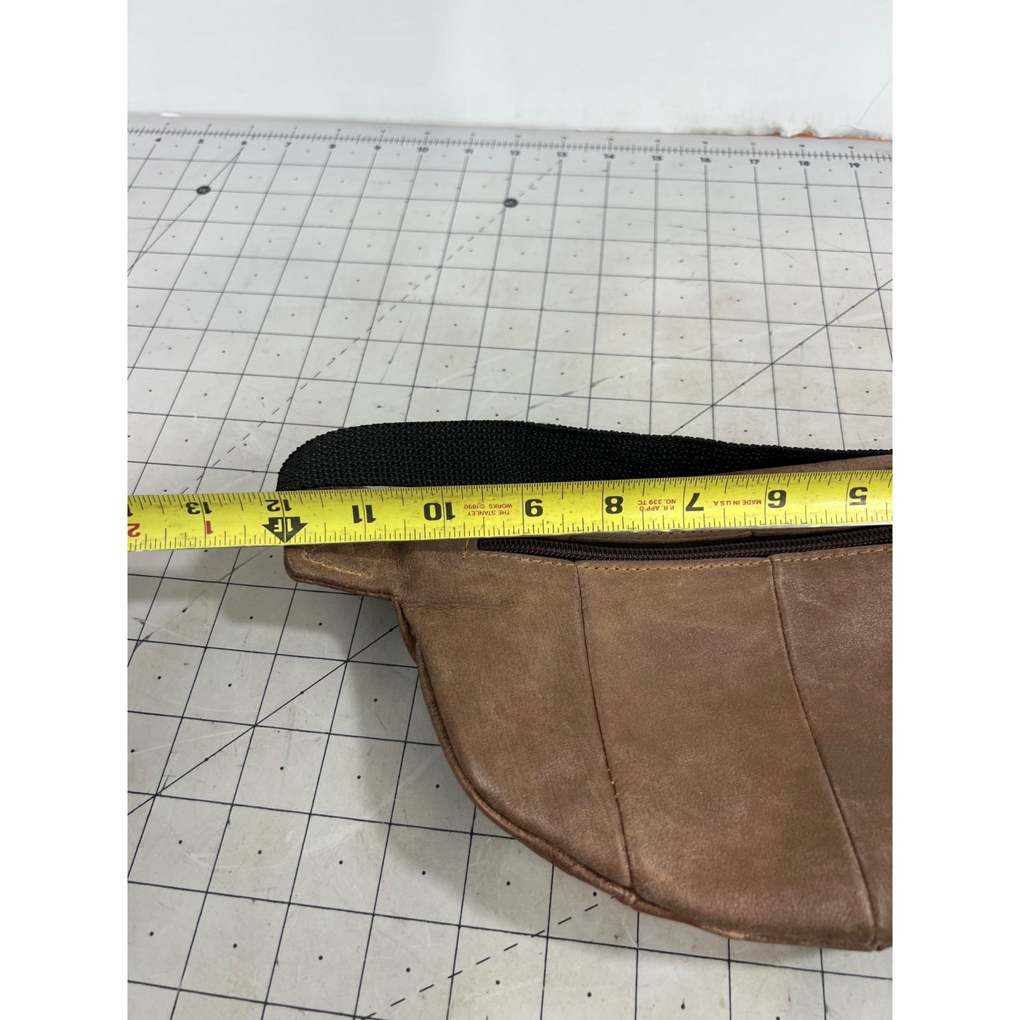 Vintage Brown Genuine Leather Fanny Pack Adjustable Strap Multiple Pockets