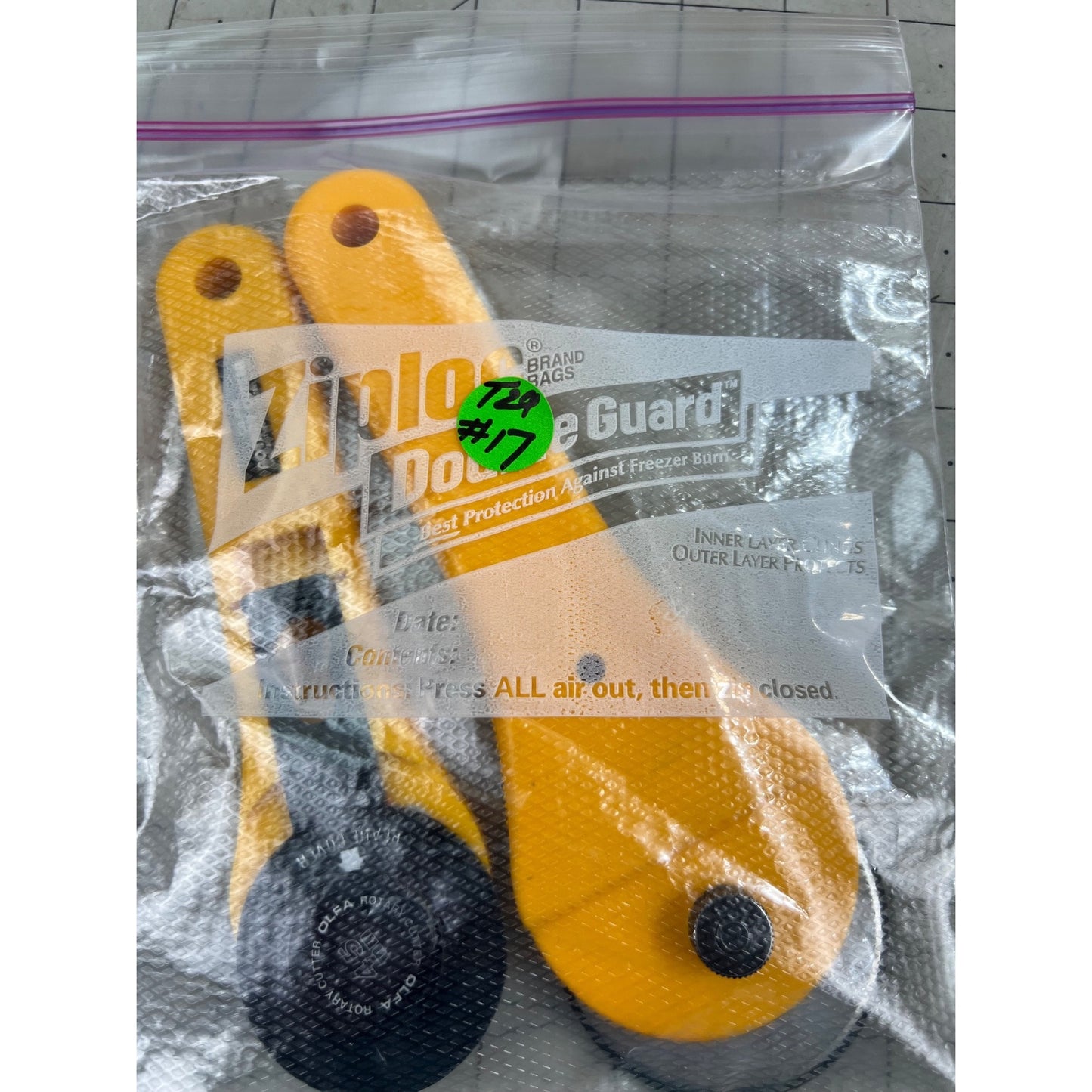 Olfa Rotary Cutter Set 45mm & 60mm Tungsten Steel Blades Yellow/Black pair