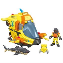 Fisher-Price Imaginext Deep Sea Sub With Diver Shark & Accessories