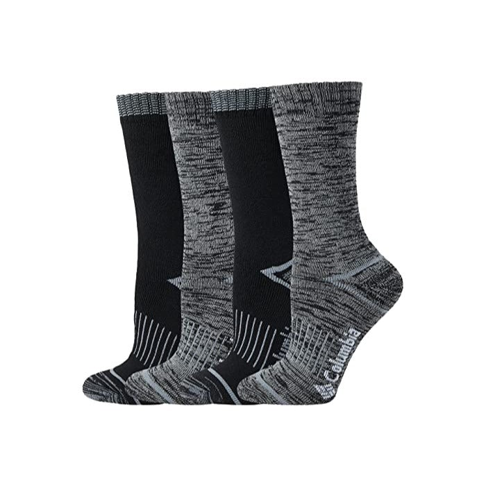 Columbia Women’s 4-Pack Spacedyed Crew Socks Shoe Size 4-10 Soft Cotton Blend