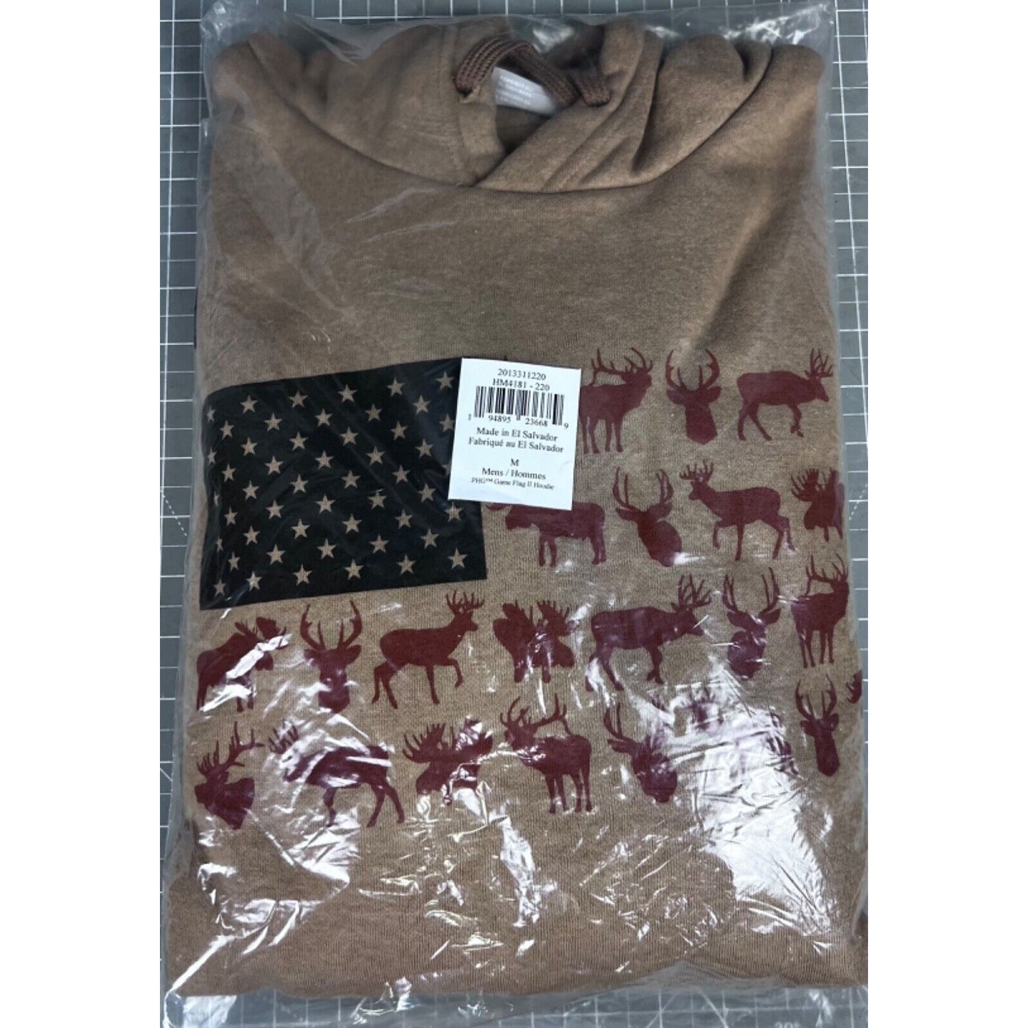 Columbia Men's PHG Game Flag II Hoodie, Sahara/Cordovan Big Game Flag Sz. M