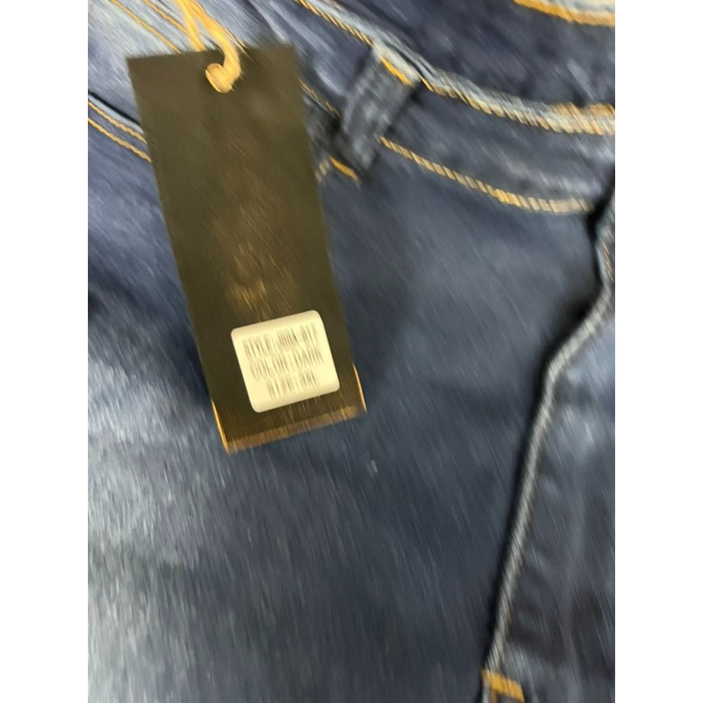 Big But Adorable Women's Denim Jeans 3XL Dark Wash Distressed Style JBBA-817 New