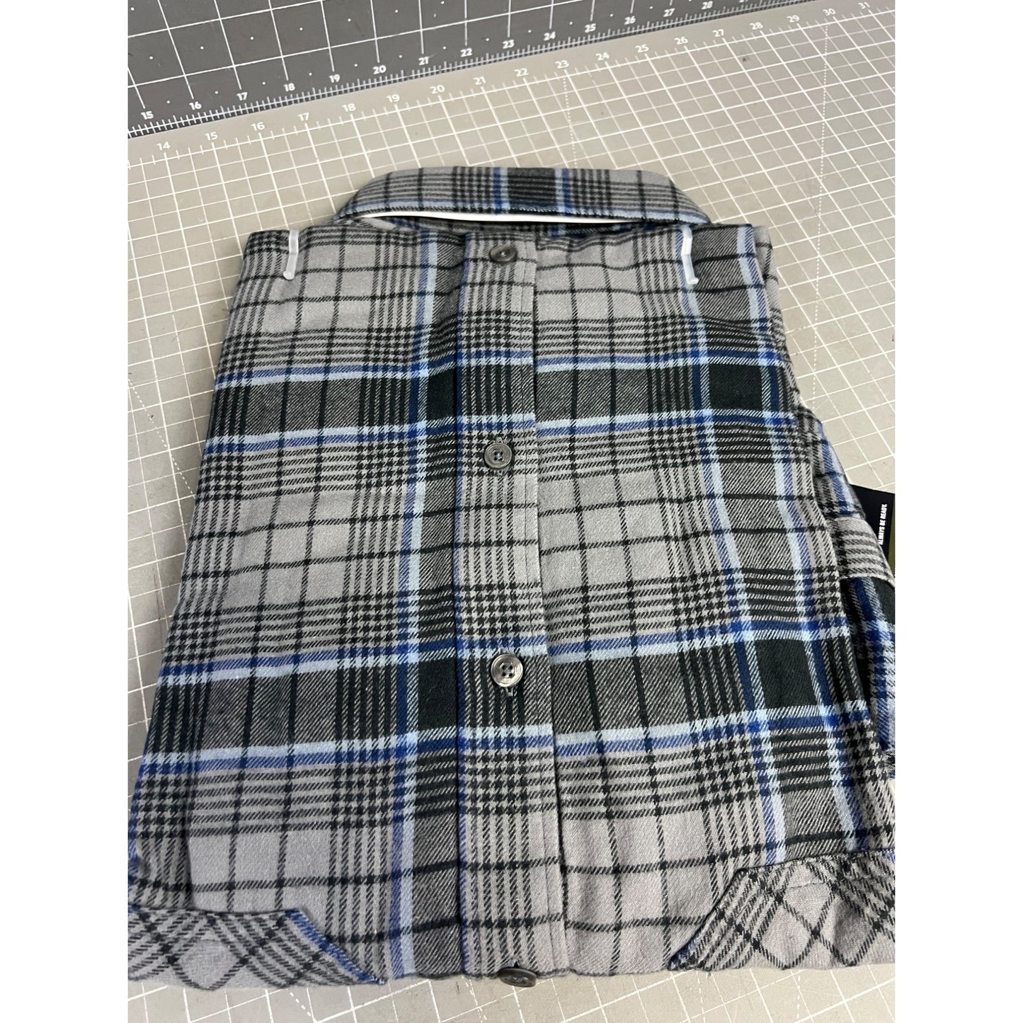 Mens 5.11 Silverwood Flannel Long Sleeve Shirt S Gray/Blue Plaid Midweight new