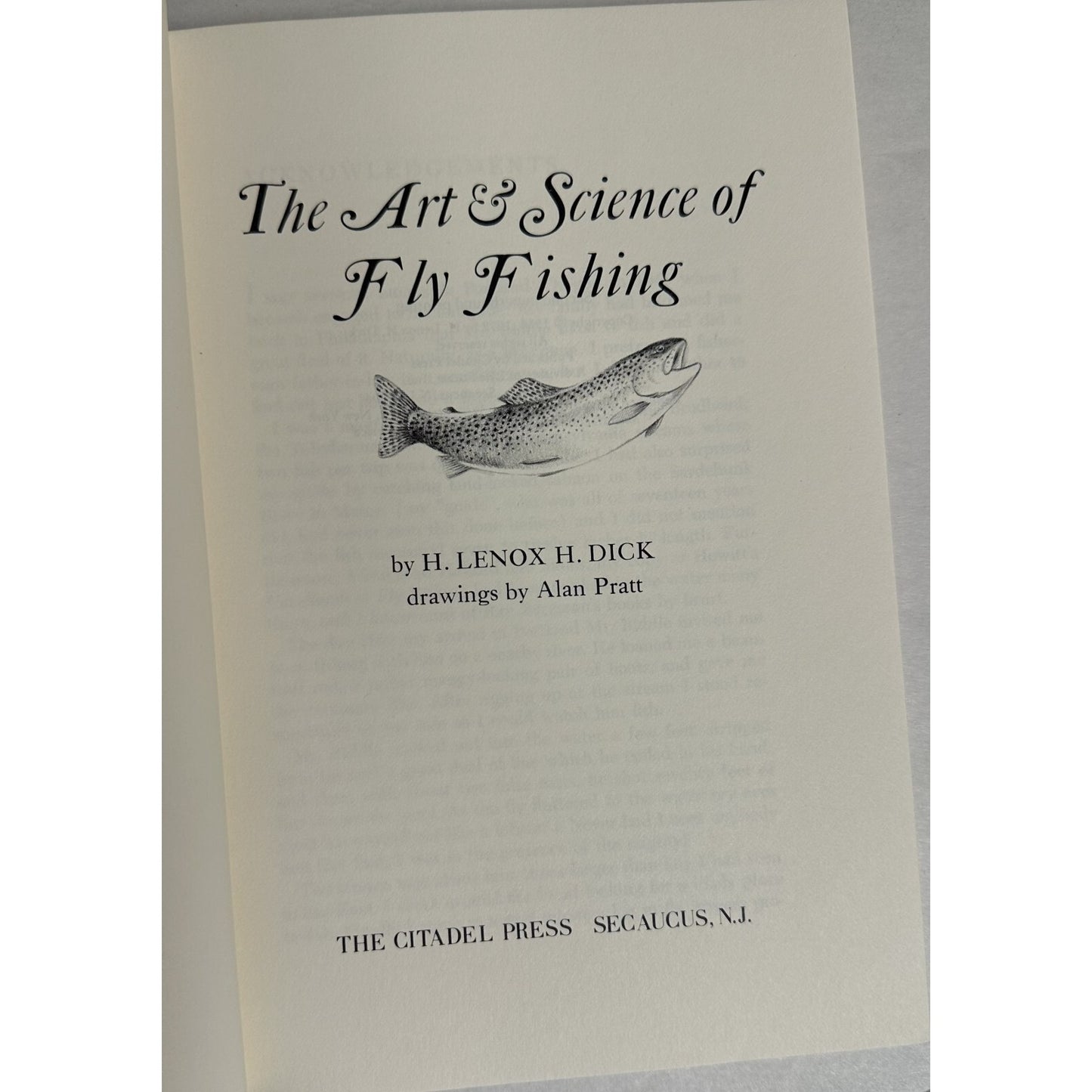 The Art & Science Of Fly Fishing Book By H. Lenox H. Dick 1972 Citadel Press Pb.