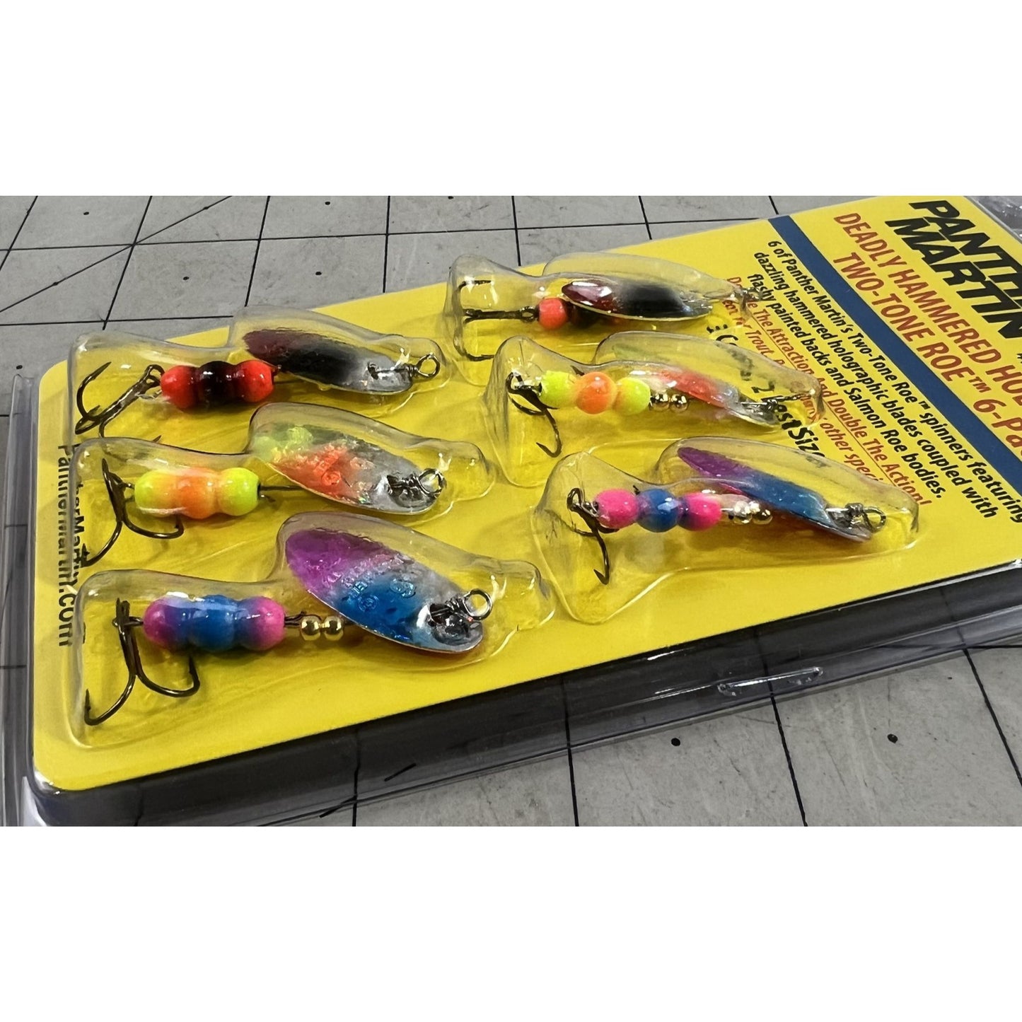 Panther Martin Deadly Hammered Holographic Two-Tone Roe 6-Pack Trout & Bass NEW