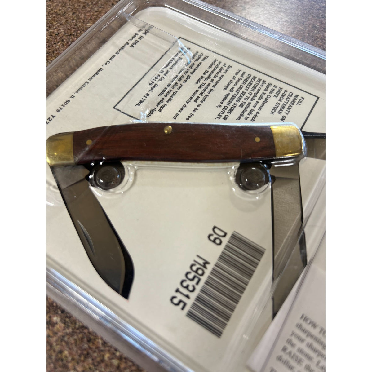 Craftsman 4-Inch Folding Stock Knife 3 Blades New 95235 USA NOS