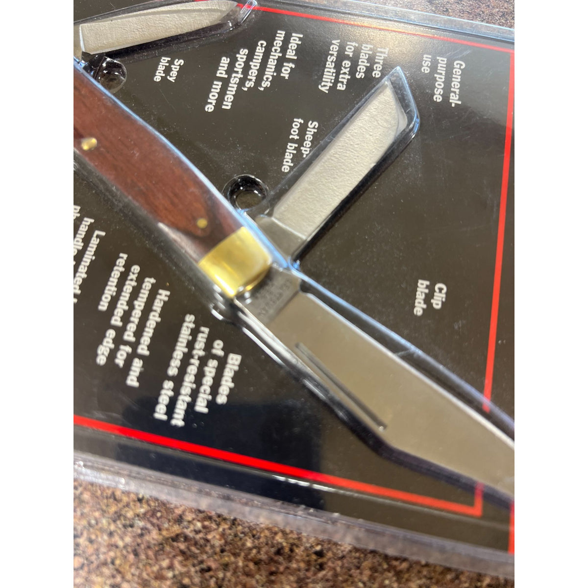 Craftsman 4-Inch Folding Stock Knife 3 Blades New 95235 USA NOS