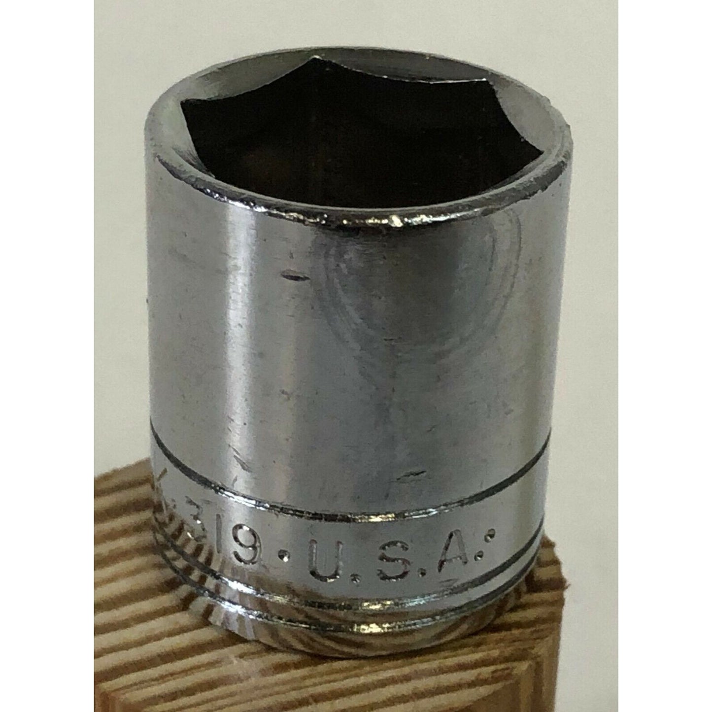 S-K Tools 319 3/8" Drive 19mm 6pt Standard Metric Chrome Socket
