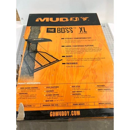 Muddy The Boss XL Hang-On Hunting Tree Stand With Flex-Tek Seat