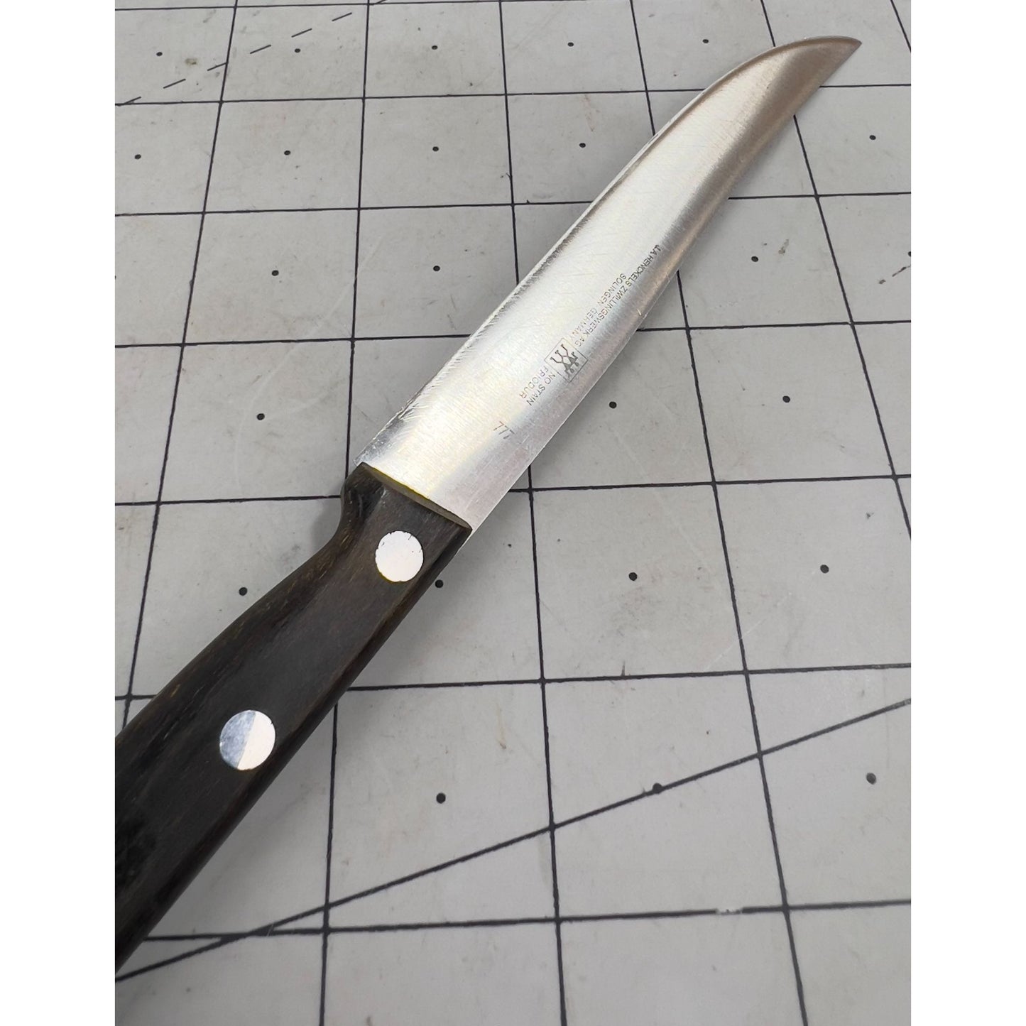 J.A. Henckels Kitchen Slicing Knife 777 Rosewood Handle Solingen Germany VG+