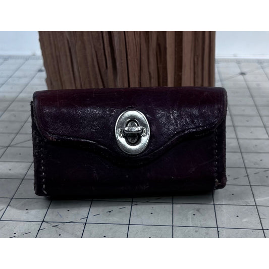 VTG Eubanks Leather Cartridge Case Silver Clasp Brown 222-R Boise Idaho