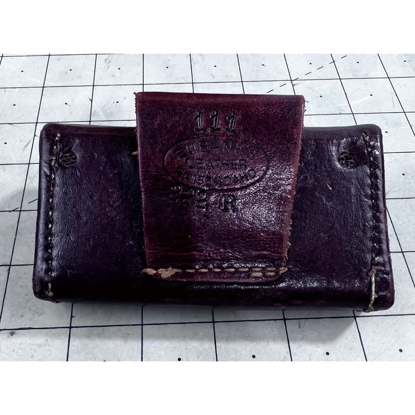 VTG Eubanks Leather Cartridge Case Silver Clasp Brown 222-R Boise Idaho