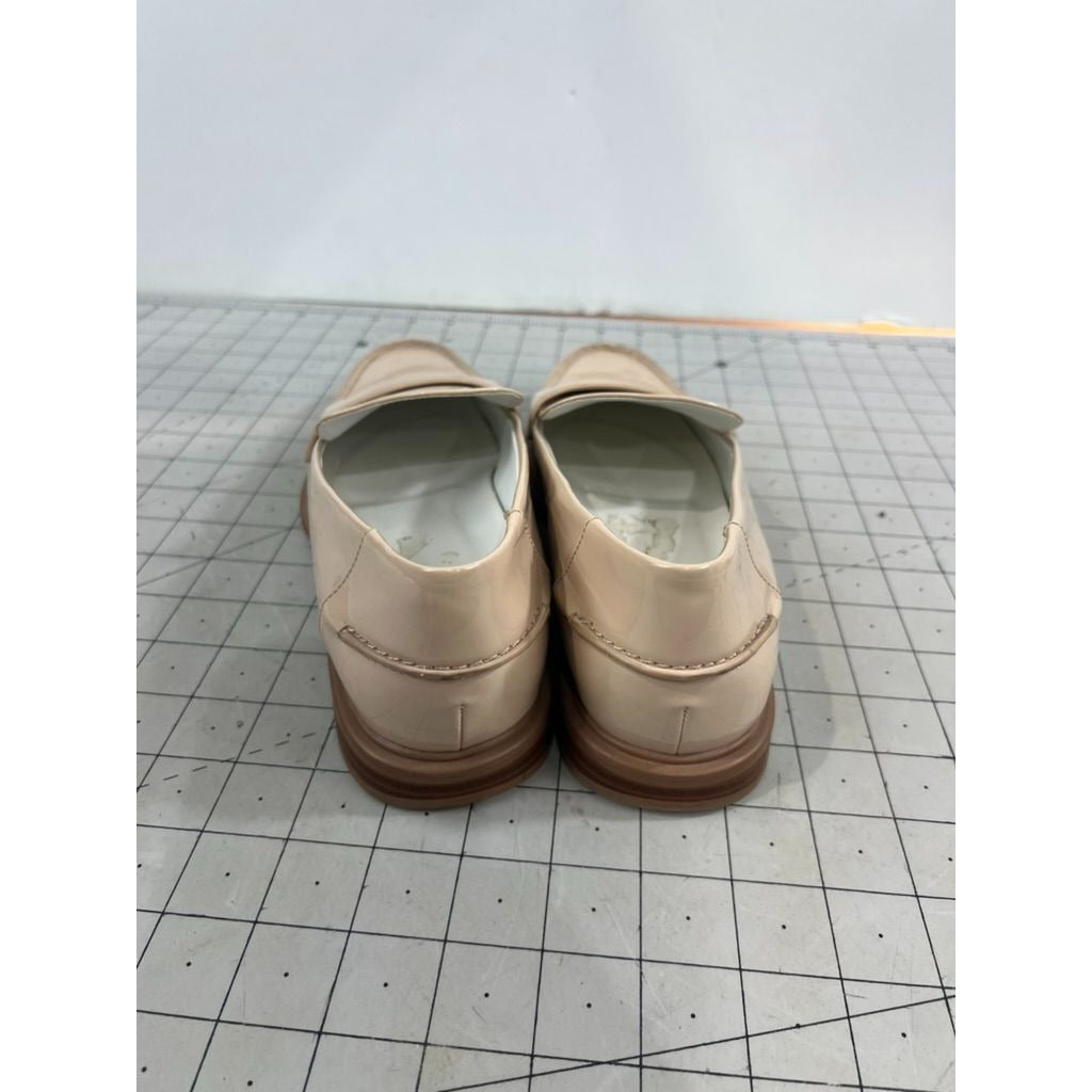 Franco Sarto Women’s Beige Patent Kira Loafers Sz. 9 Slip-On Classic