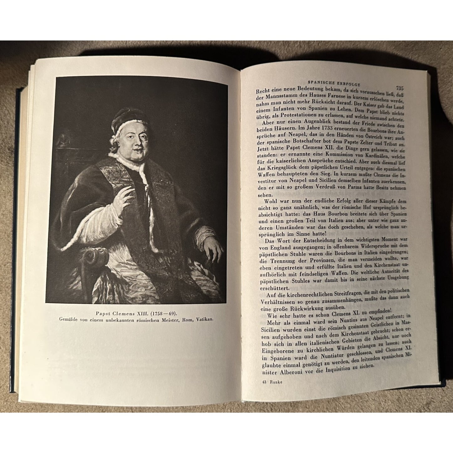 Leopold Von Ranke Die Römischen Päpste Hardcover German Text 1957 Edition Phaidon-Verlag Wien