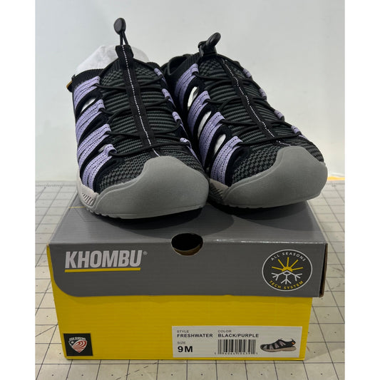 Khombu Freshwater Men's All-Season Water Shoes Black/Purple Size 9 New Sandal