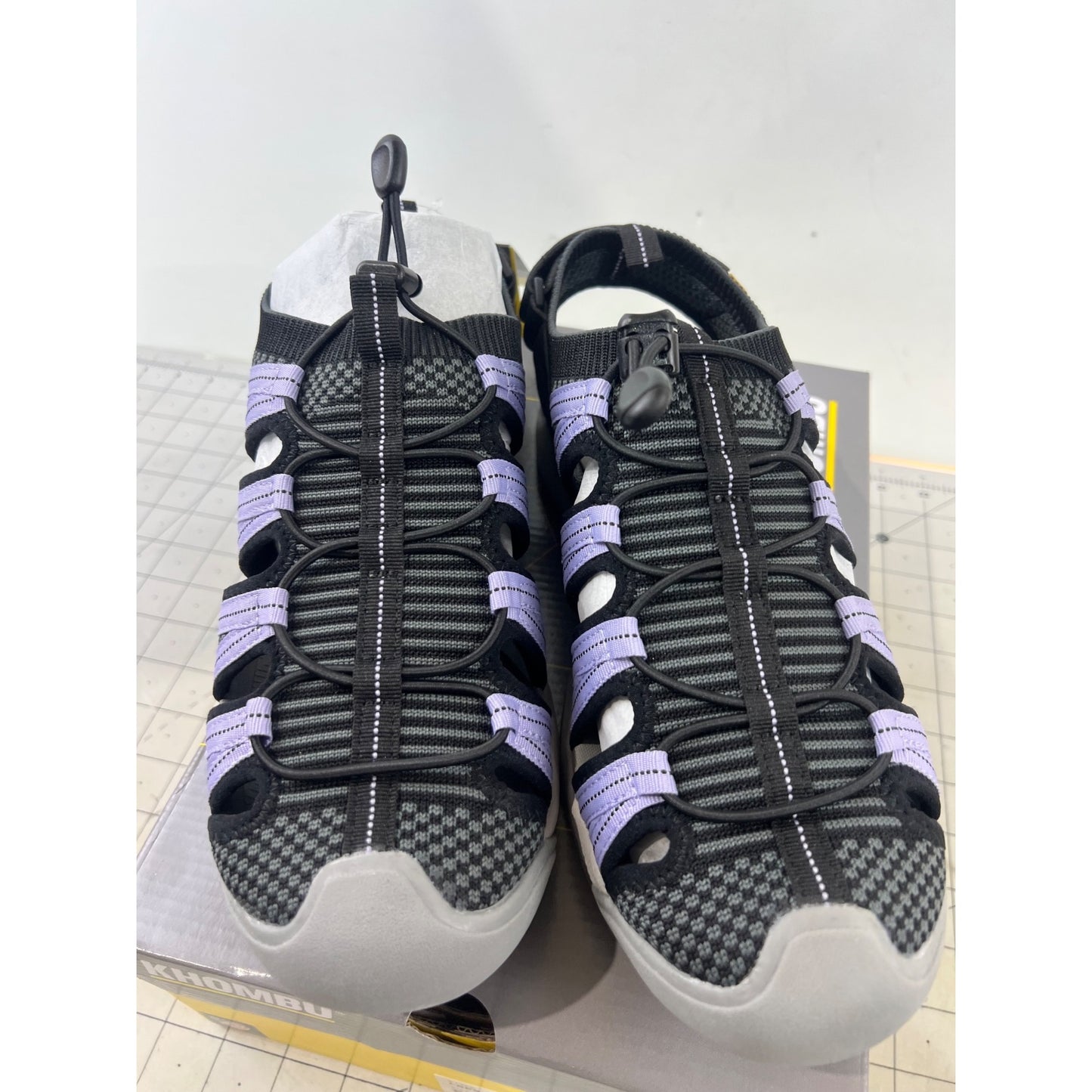 Khombu Freshwater Men's All-Season Water Shoes Black/Purple Size 9 New Sandal
