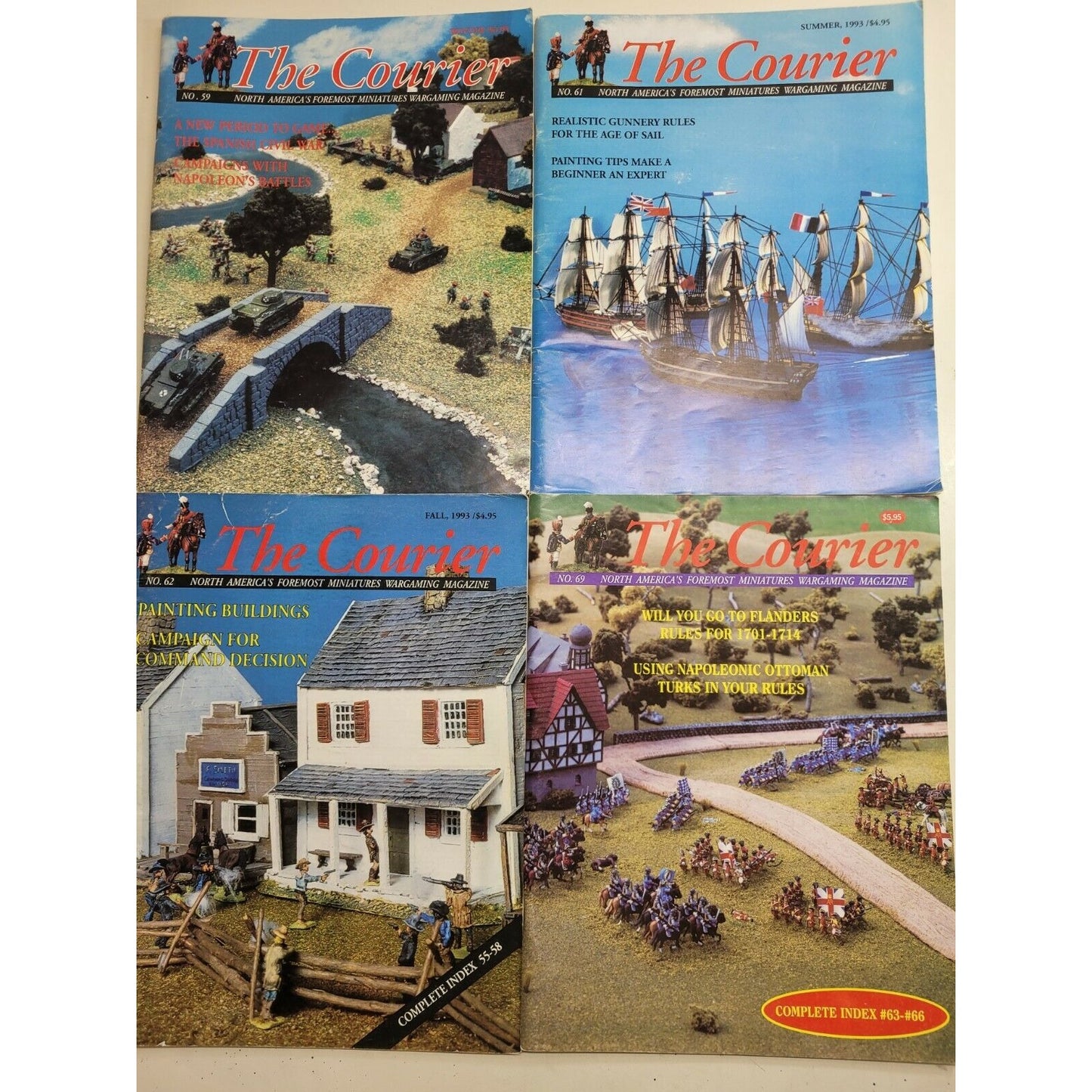 The Courier Magazine Lot Of 4 Issues No. 59 61 62 69 Miniatures Wargaming