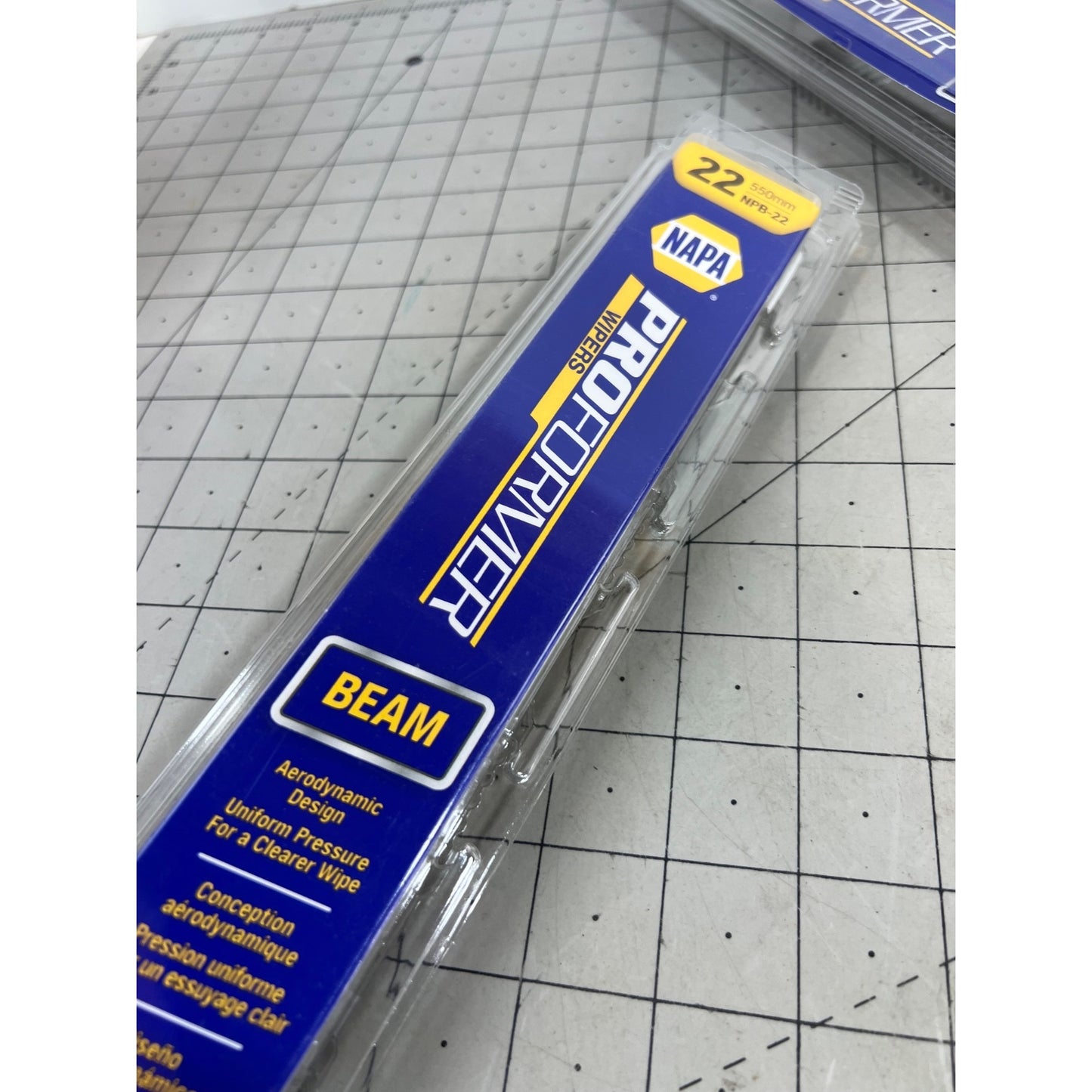 NAPA Proformer 22" Beam Wiper Blades Aerodynamic Design Pack Of 2 NPB-22 550 mm
