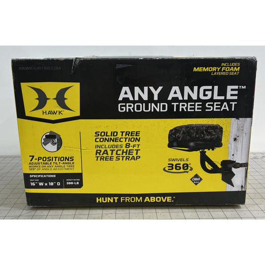 Hawk Any Angle 360 Degree Steel Hunting Tree Seat with 7-Tilt Angle Adjustments