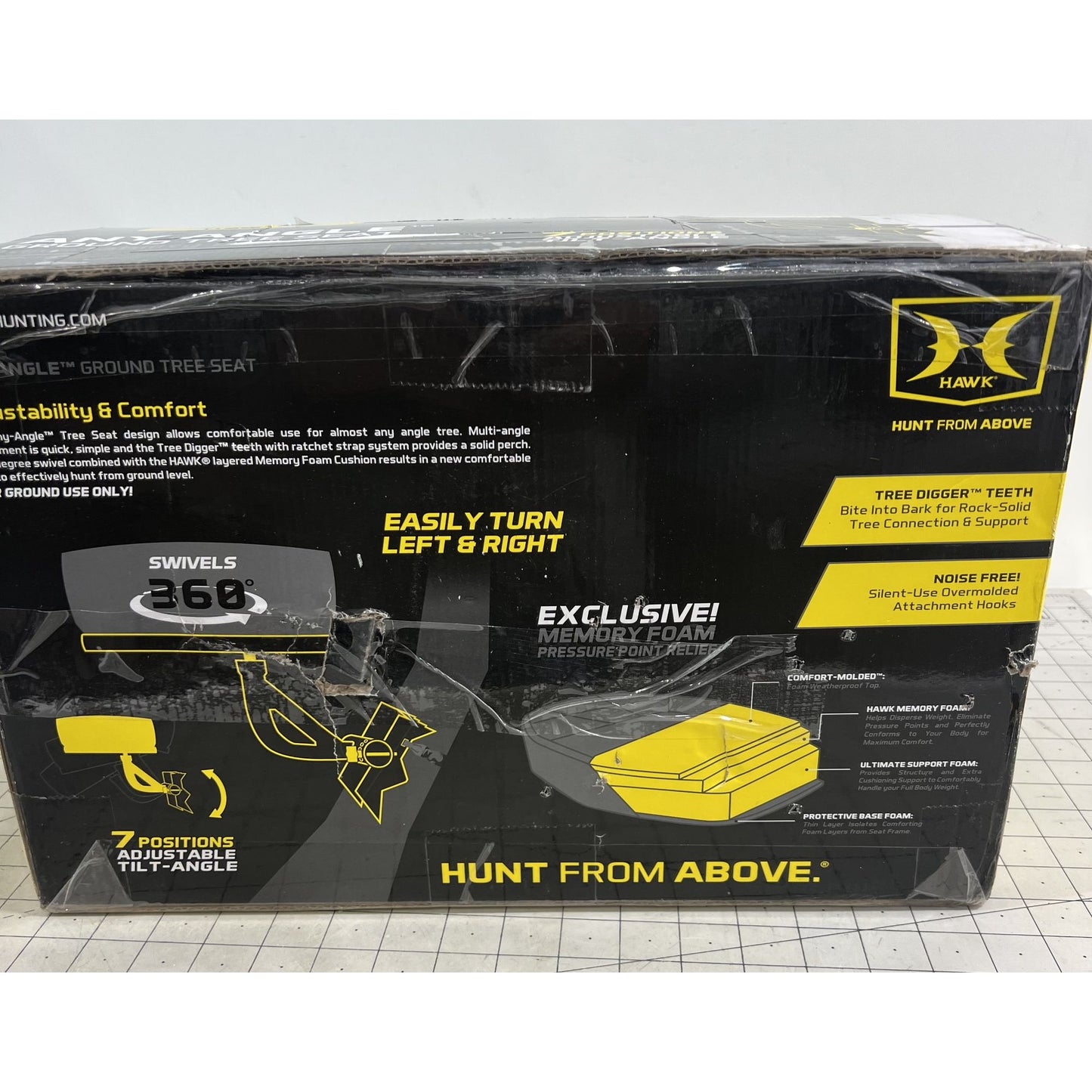 Hawk Any Angle 360 Degree Steel Hunting Tree Seat with 7-Tilt Angle Adjustments