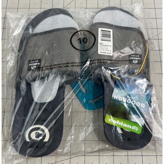 Cobian Men’s Hobgood Slide Sandals Ocean Camo Size 10 New