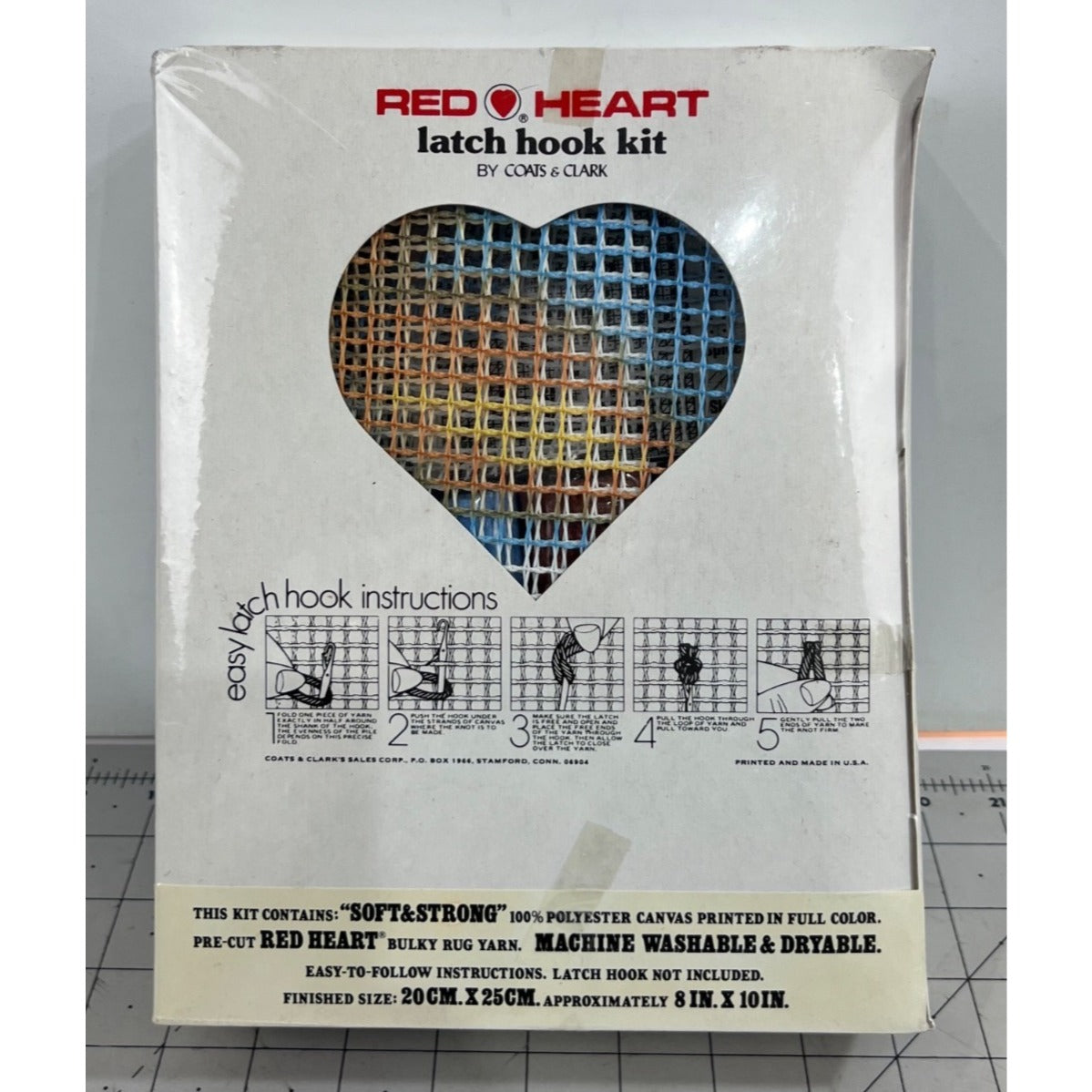 Red Heart Beginners Latch Hook Kit Deer Fawn 6610-06  8"x10" New NOS