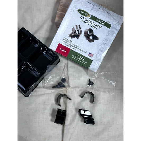 Weaver Classic See-Thru Detachable Rings Extended 1" Gloss For Up To 50mm OBJ Lens