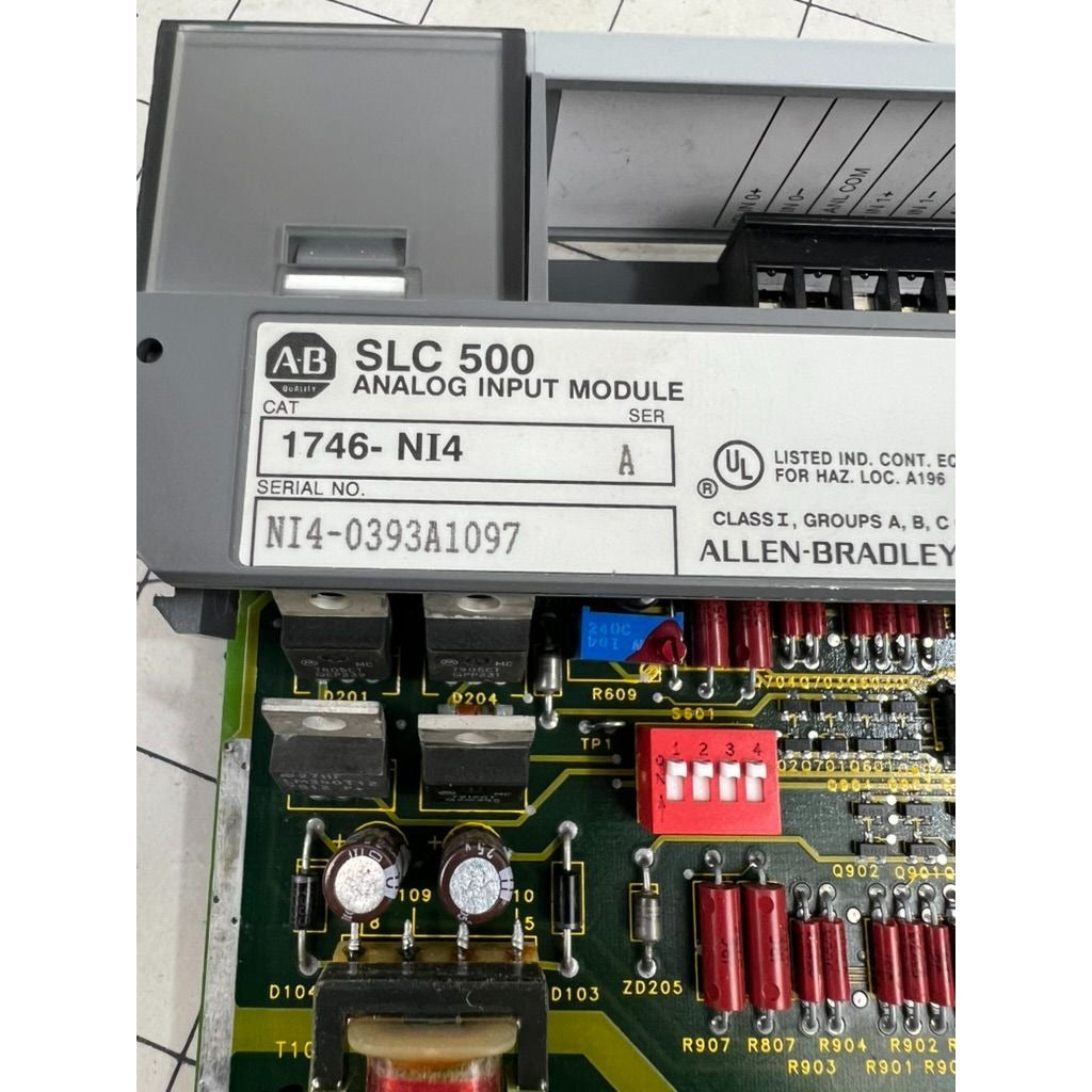 Allen-Bradley SLC 500 1746-NI4 Analog Input Module 4-Channel 10VDC 4-20mA Ser. A
