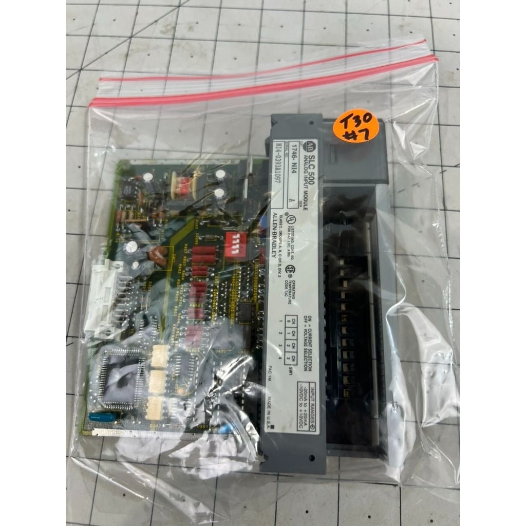 Allen-Bradley SLC 500 1746-NI4 Analog Input Module 4-Channel 10VDC 4-20mA Ser. A