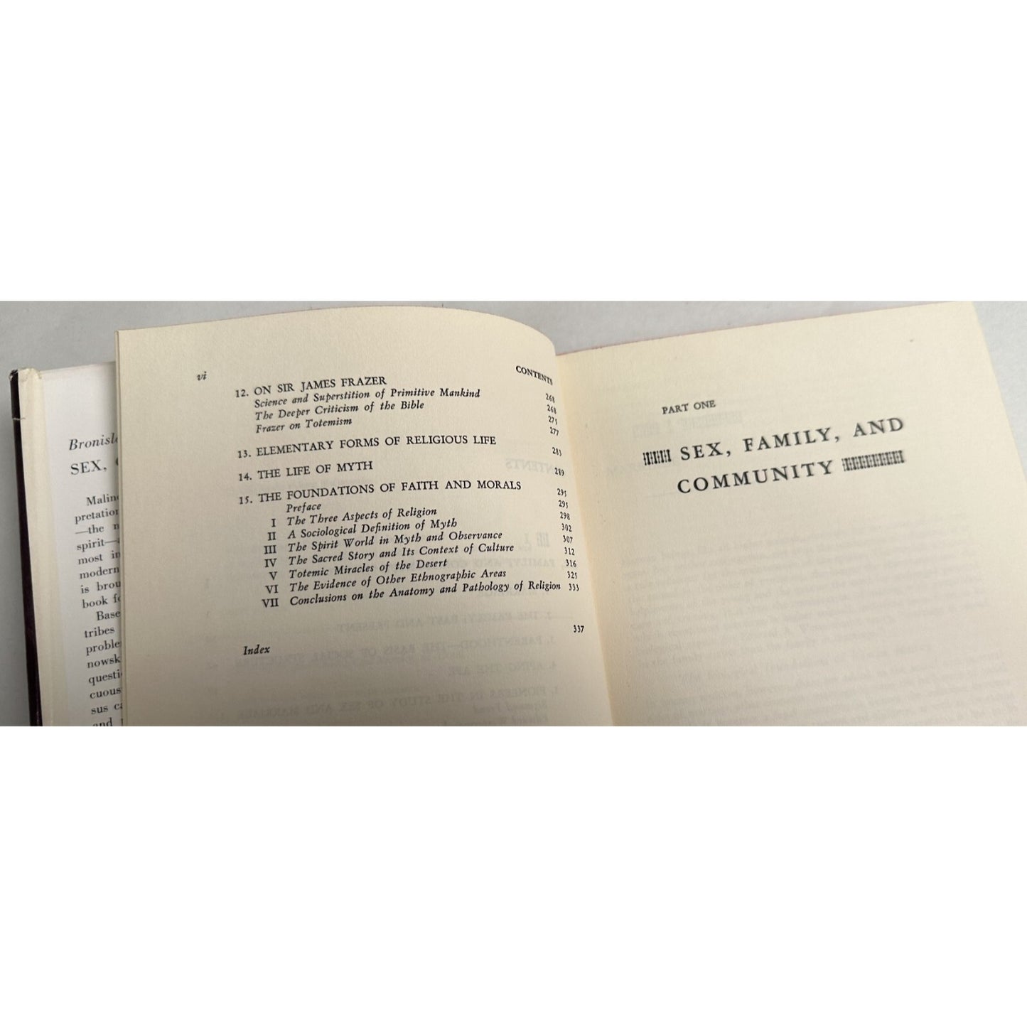 Bronislaw Malinowski "Sex Culture And Myth" Hardcover First Edition