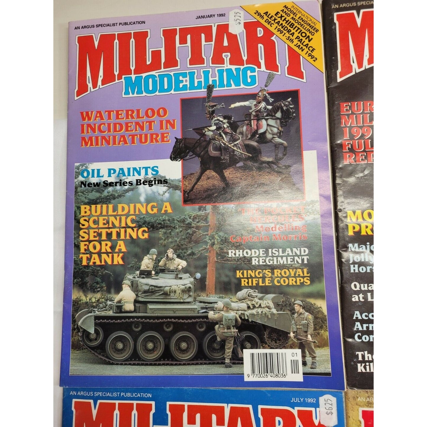 Vintage Military Modelling Magazine Lot Of 4, ‘91 and ‘92