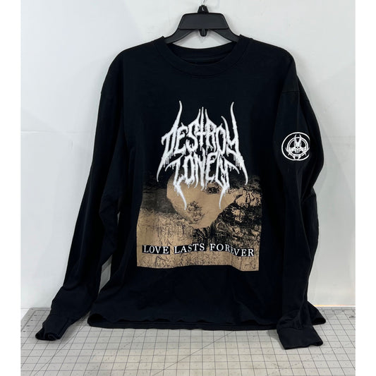 Destroy Lonely Love Lasts Forever Long Sleeve Tour Shirt Black Men’s Sz. L 2024