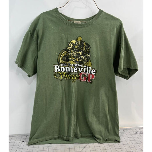 9th Annual Bonneville Vintage GP 2014 "the Vincent" Cotton Graphic Tee Sz. L