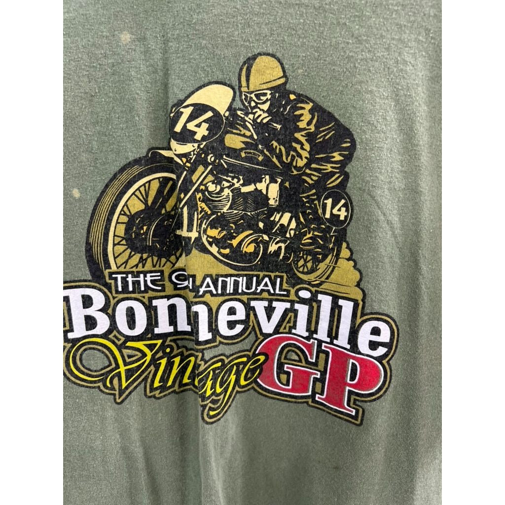 9th Annual Bonneville Vintage GP 2014 "the Vincent" Cotton Graphic Tee Sz. L