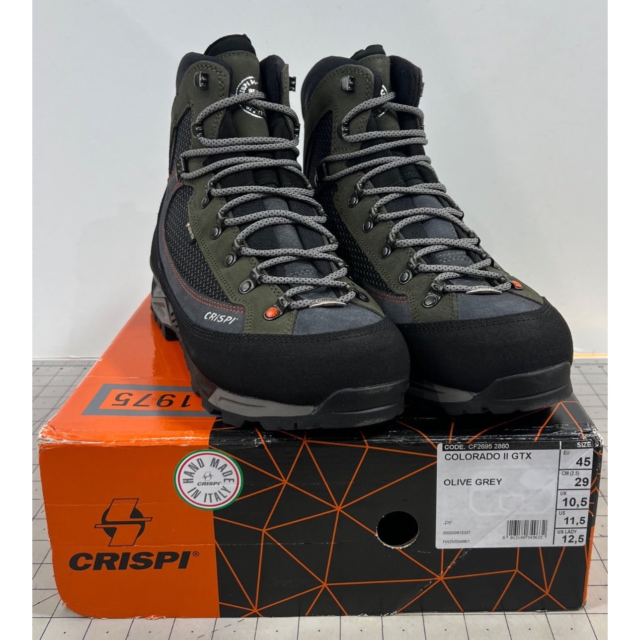 Crispi Men's Colorado II GTX Waterproof Hunting Boots - Olive/Grey Sz. 11.5 New