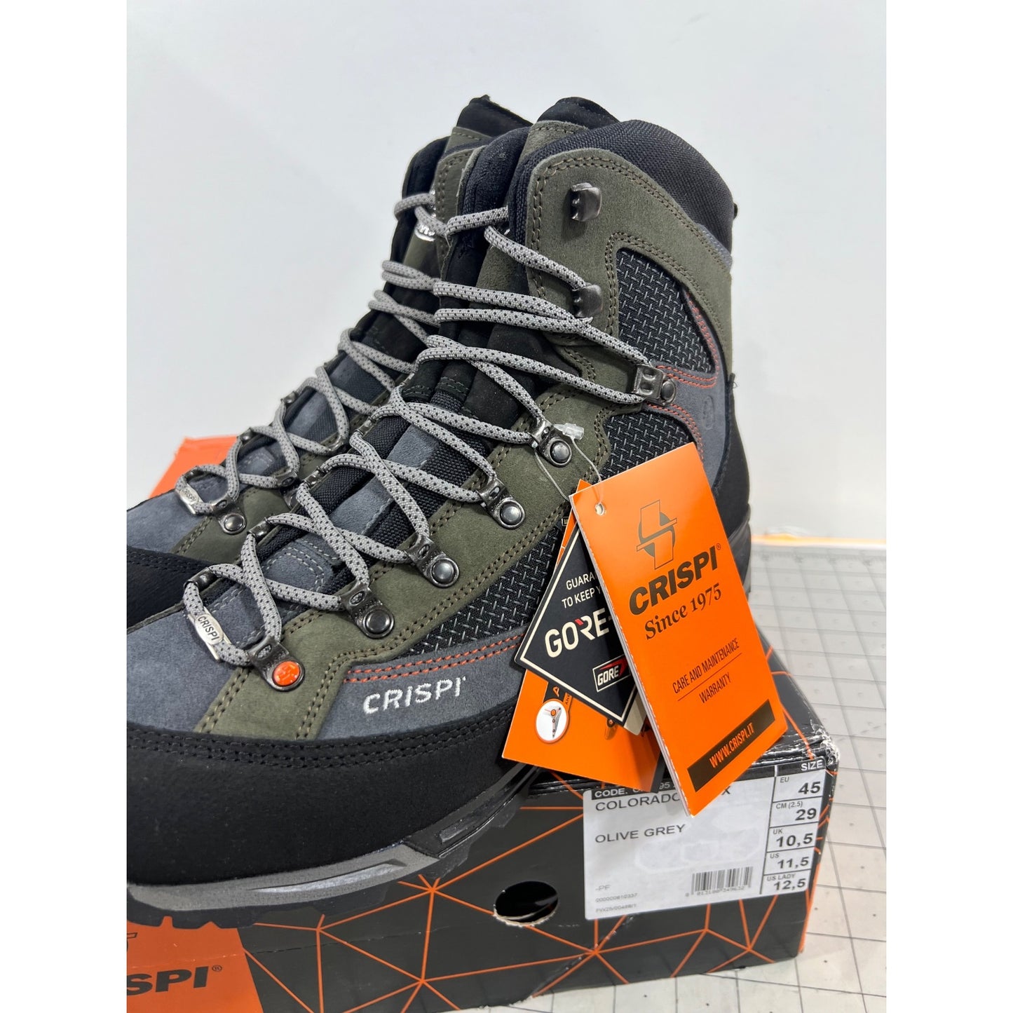 Crispi Men's Colorado II GTX Waterproof Hunting Boots - Olive/Grey Sz. 11.5 New