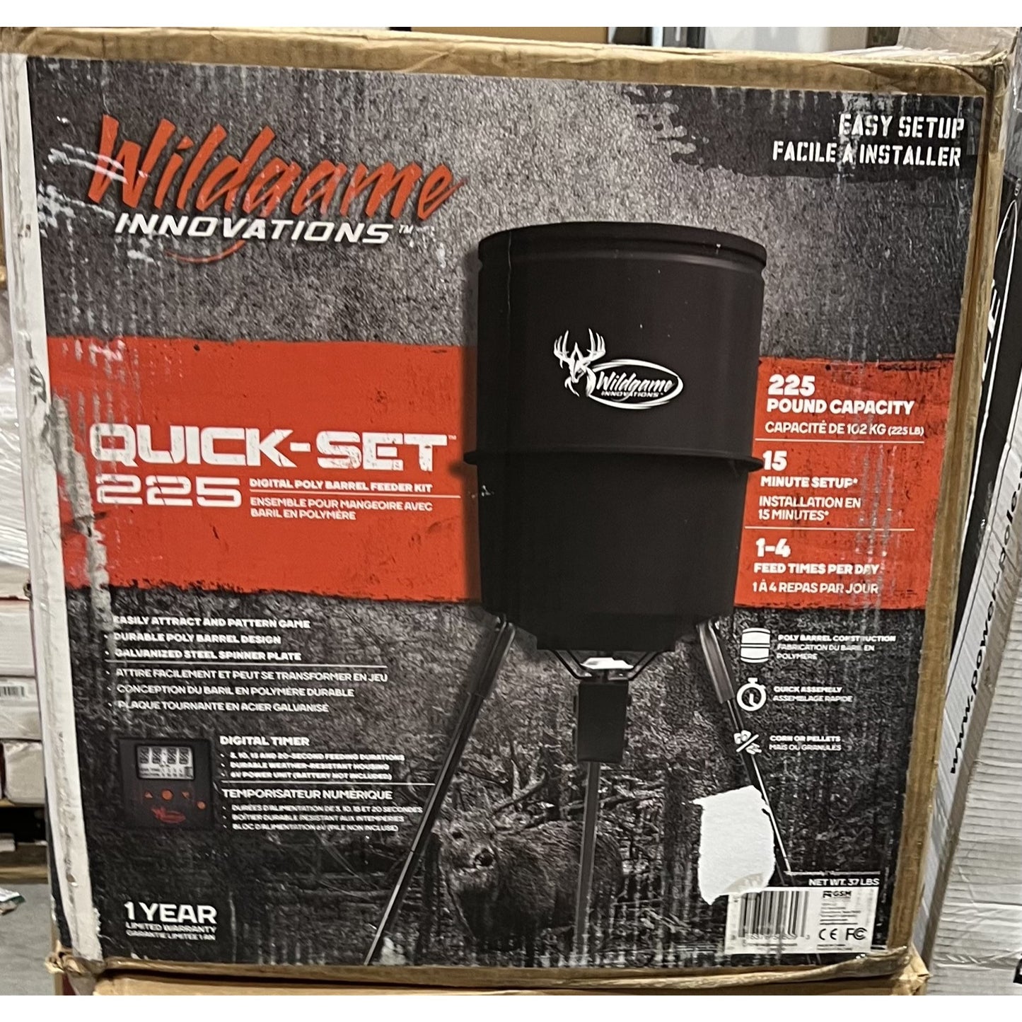 WILDGAME INNOVATIONS Quick-Set 225 Lb Game Feeder Digital Timer