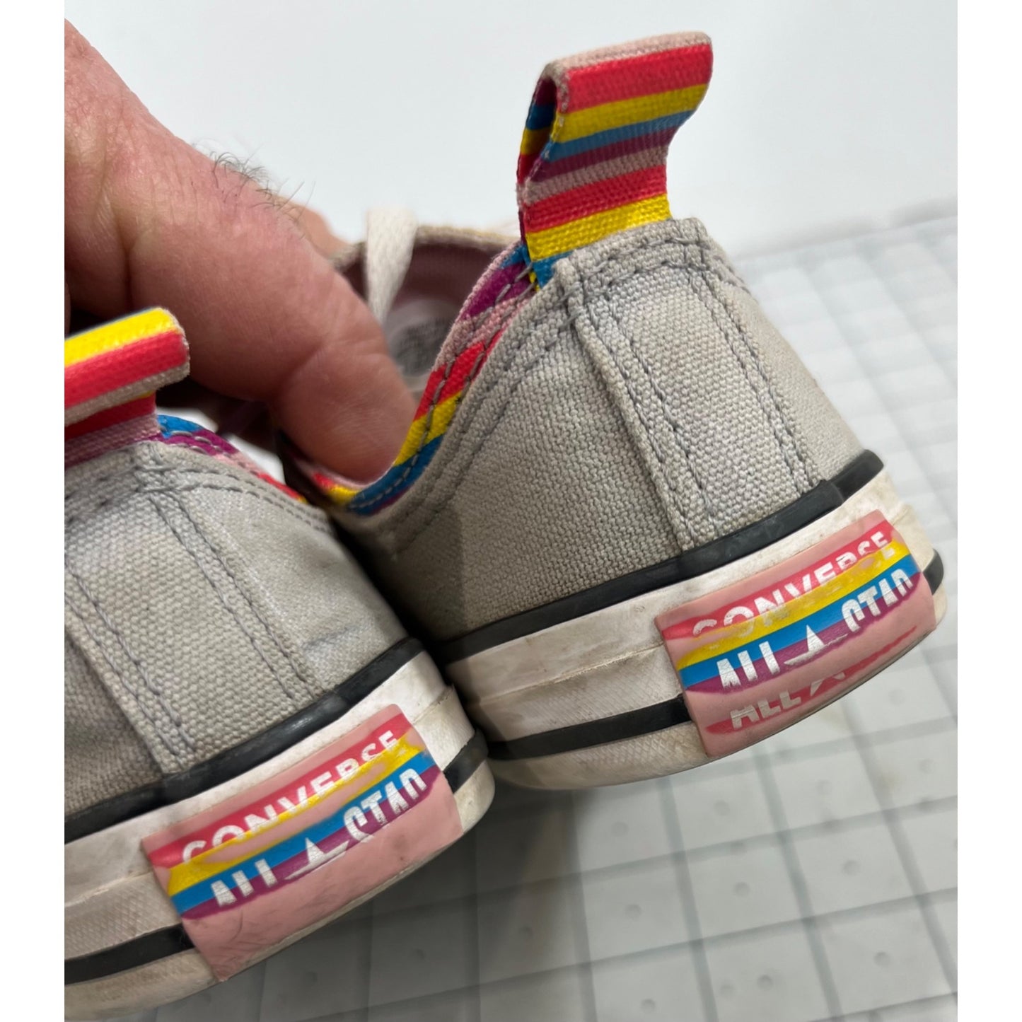 Converse Chuck Taylor Rainbow Trim Low-Top Sneakers Sz. 3 Youth Canvas Multicolor