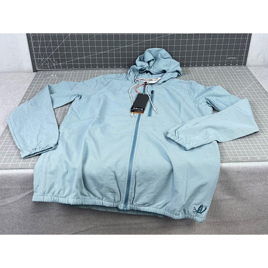 Orvis Women's Hooded Open Air Caster Jacket Dusty Blue Sz. S UPF 40 Windproof
