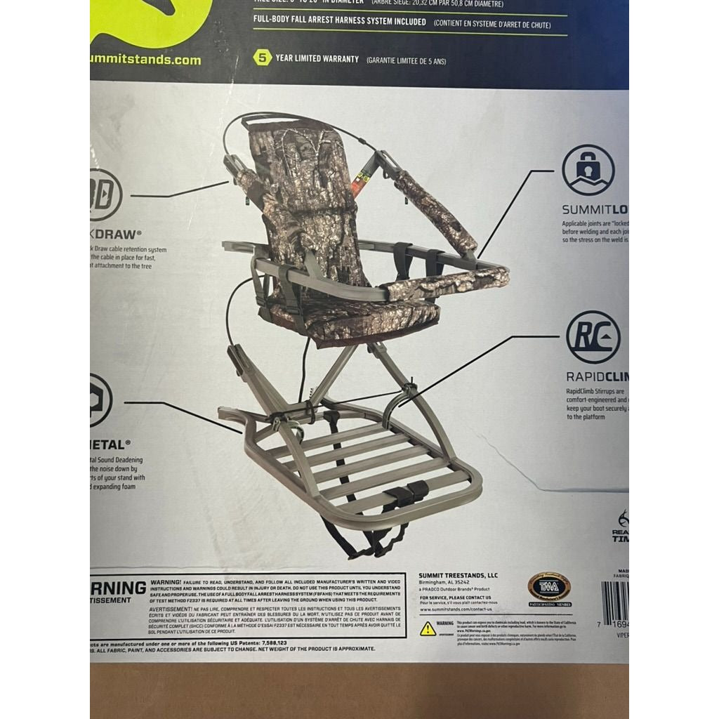 Summit Viper SD Realtree Timber Climbing Treestand - Realtree Timber New