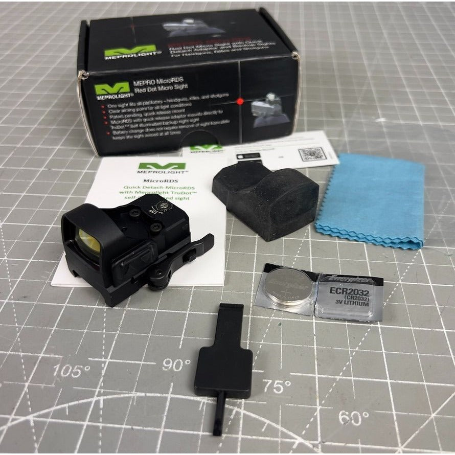 Meprolight Micro Red Dot Sight Picatiny Adapter Black 3 MOA, ML88070012 New