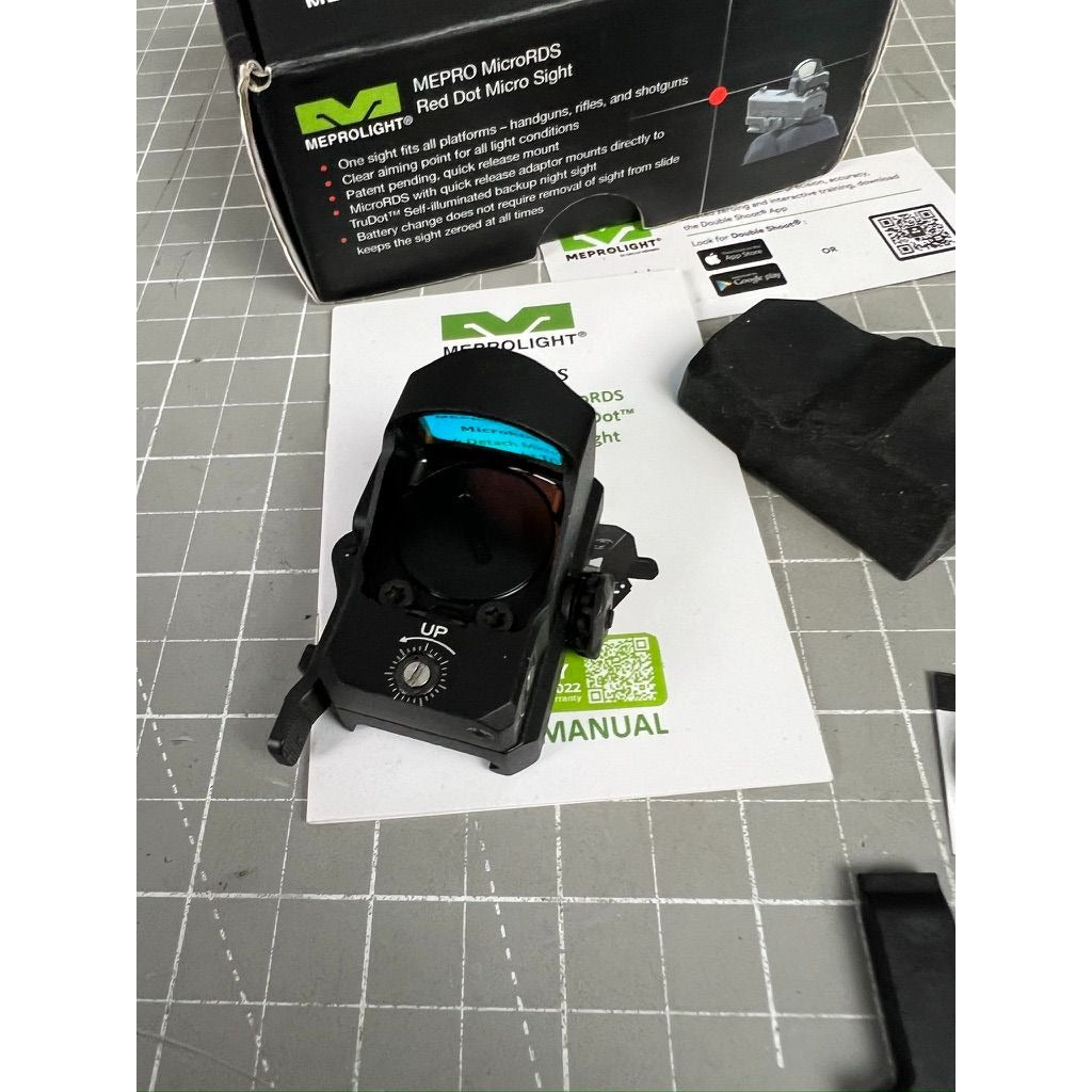 Meprolight Micro Red Dot Sight Picatiny Adapter Black 3 MOA, ML88070012 New